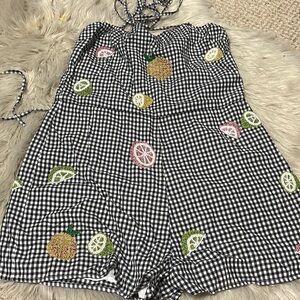 Checkered romper